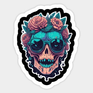 Skull with glasses Sticker